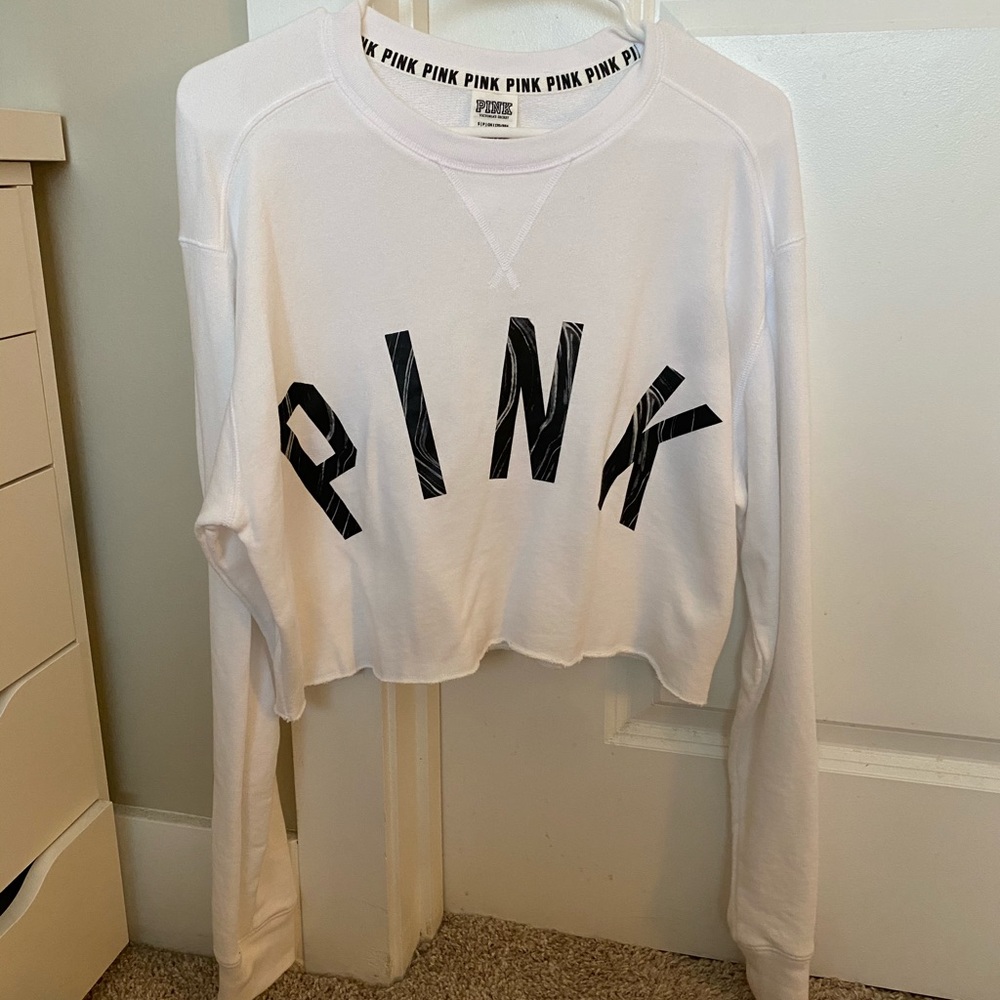 NWT PINK Cropped Sweatshirt